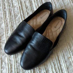 Birdies Black Leather Flats